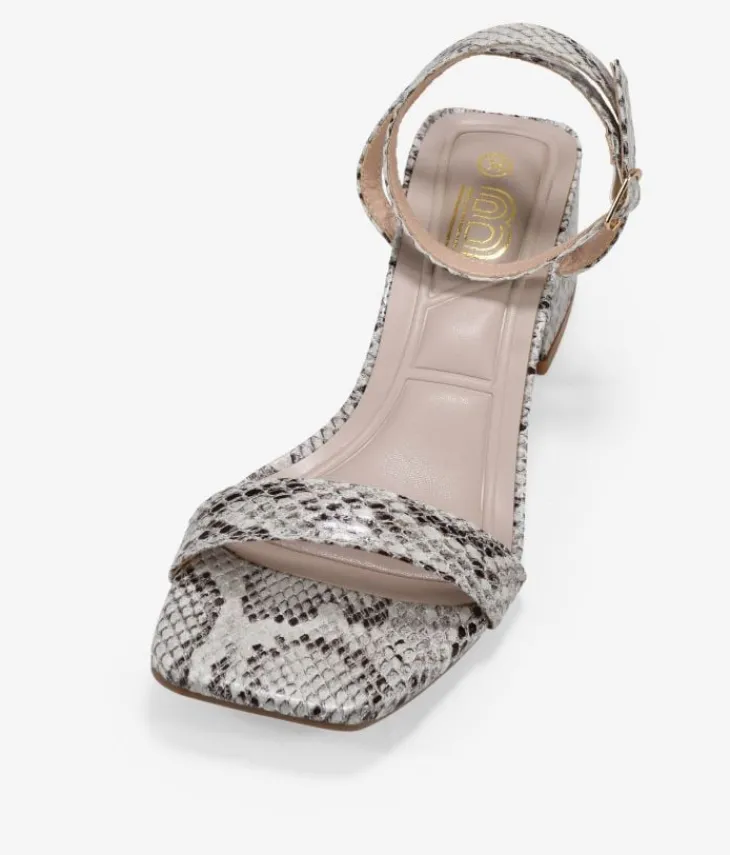 Best Bosanova Sandalias de tacón estampado serpiente con hebilla