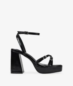Clearance Bosanova Sandalias de tacón negras con hebillas