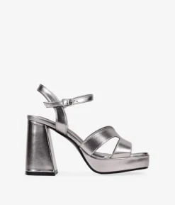 Clearance Bosanova Sandalias de tacón plomo con pulsera y hebilla