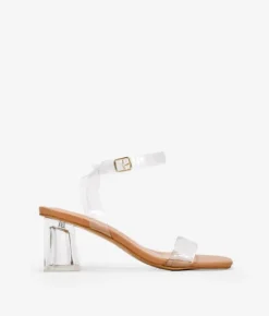 Hot Bosanova Sandalias de tacón transparentes con pulsera