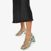 Clearance Bosanova Sandalias de tacón verde metalizado con cuerdas