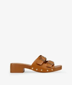 Sale Bosanova Sandalias marrones con doble hebilla