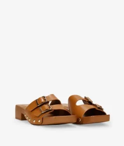 Sale Bosanova Sandalias marrones con doble hebilla