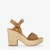 Best Bosanova Sandalias marrones en piel con tacón