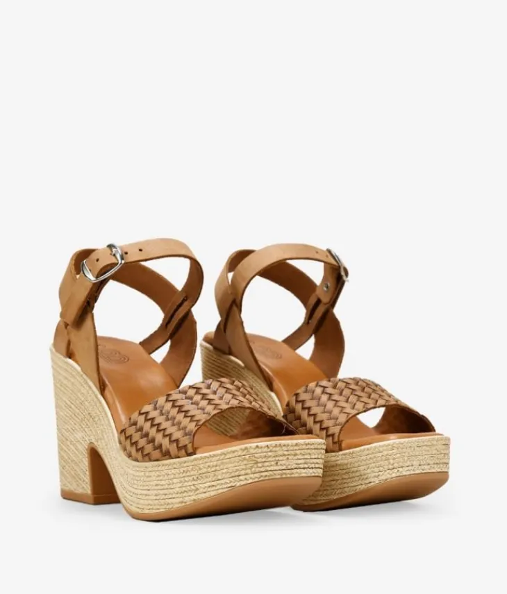 Best Bosanova Sandalias marrones en piel con tacón