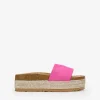 Sale Bosanova Sandalias rosa con plataforma de esparto