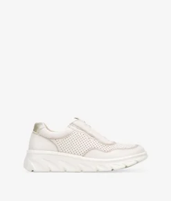Sale Bosanova Zapatillas de mujer beige con cordones elásticos