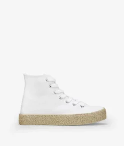Best Bosanova Zapatillas de tela altas blancas con suela de esparto