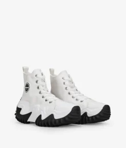 Best Bosanova Zapatillas de tela altas blancas con plataforma y suela dentada