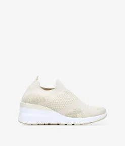 Sale Bosanova Zapatillas de tela beige con cuña