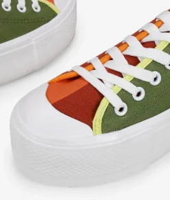 Clearance Bosanova Zapatillas de tela multicolor con plataforma