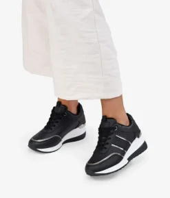Best Bosanova Zapatillas negras con cordones y cuña