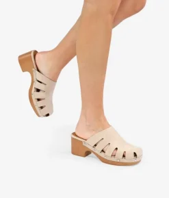 Clearance Bosanova Zuecos beige con tacón