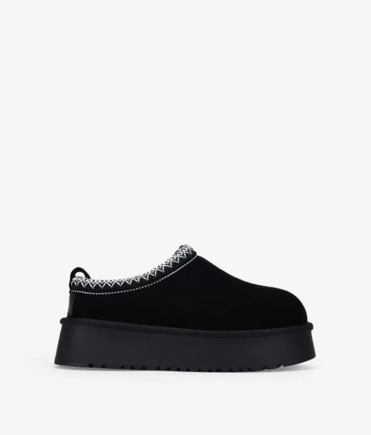 Best Bosanova Zuecos de invierno negros con plataforma