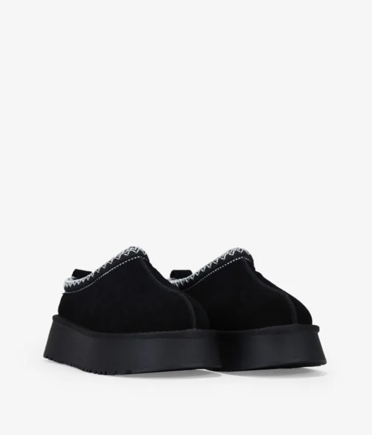 Best Bosanova Zuecos de invierno negros con plataforma