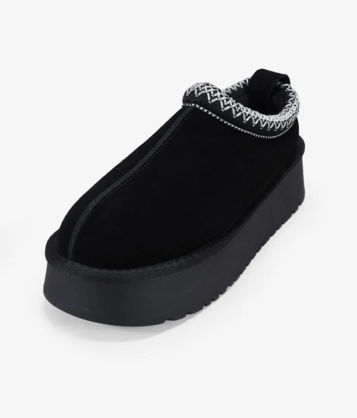 Best Bosanova Zuecos de invierno negros con plataforma