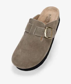 Best Bosanova Zuecos de plataforma taupe en serraje piel