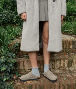 Best Bosanova Zuecos de plataforma taupe en serraje piel