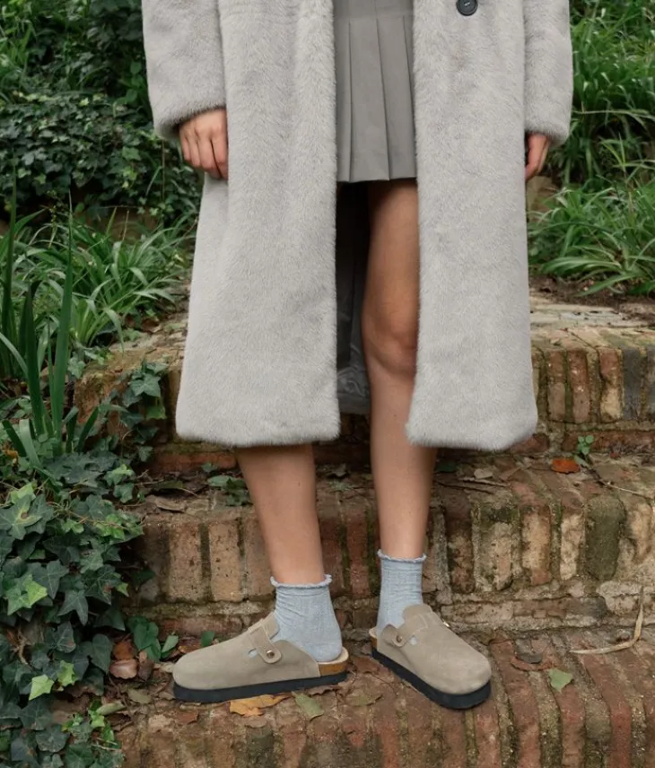 Best Bosanova Zuecos de plataforma taupe en serraje piel